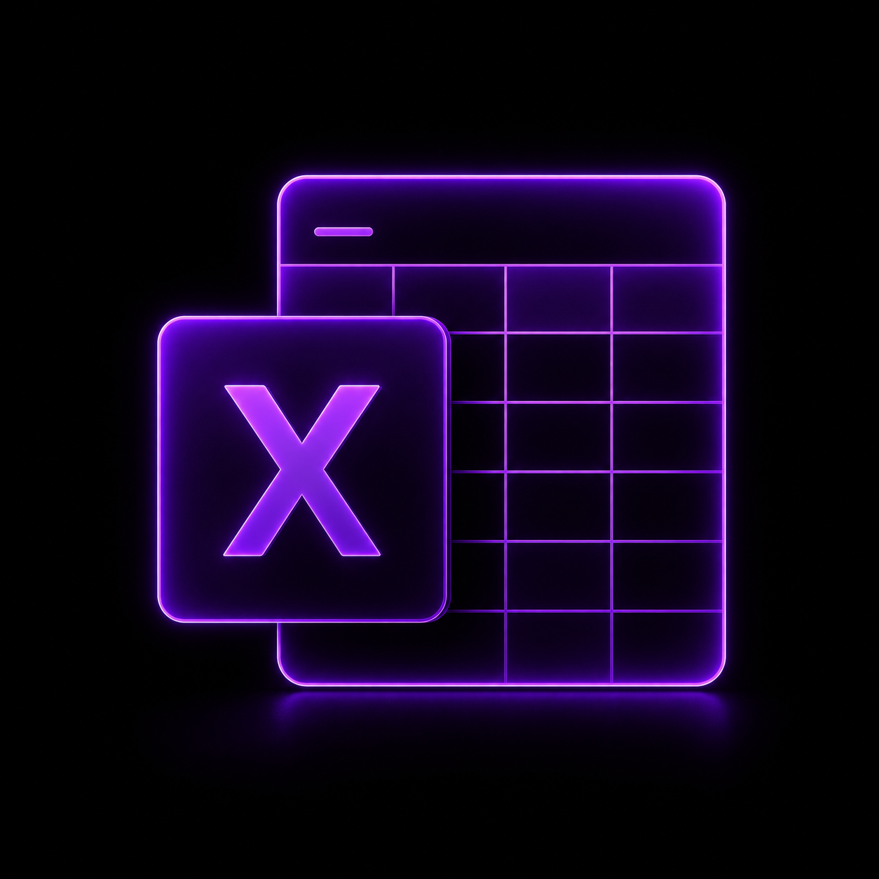 Ilustración holográfica de hoja de cálculo Excel Alpha Zero